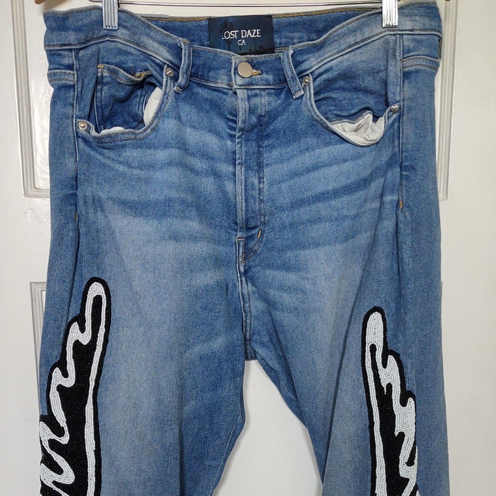 Lost Daze CA Jeans Mit Design Blau in Blue